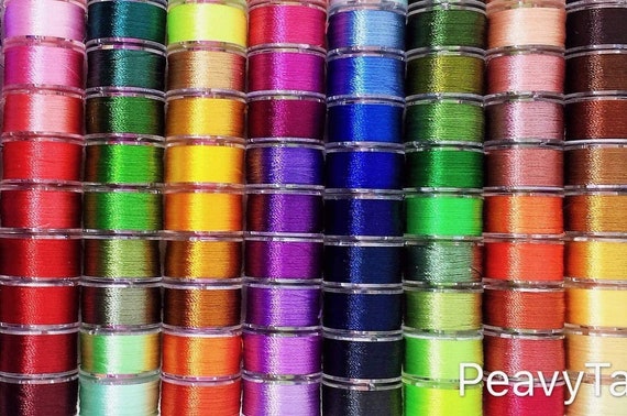 Peavytailor 24 Pcs/colors Prewound Sewing Bobbins Thread 