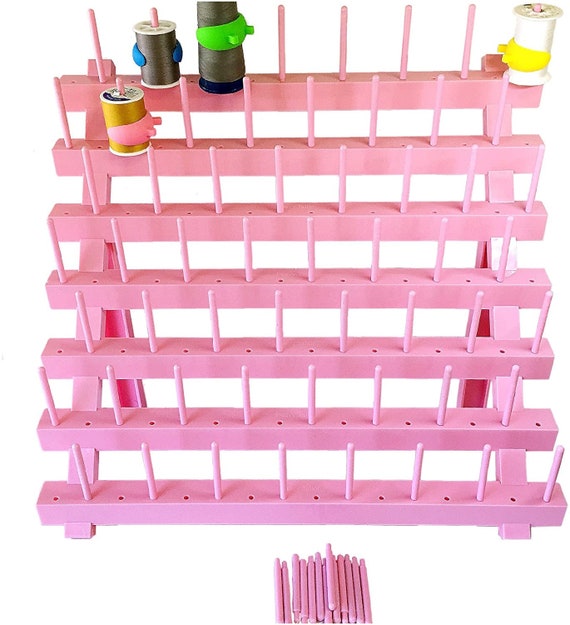 Peavytailor 70 Spool Thread Holder Thread Rack Spool Stand for Sewing and Hair  Rack for Braiding Hair pink 