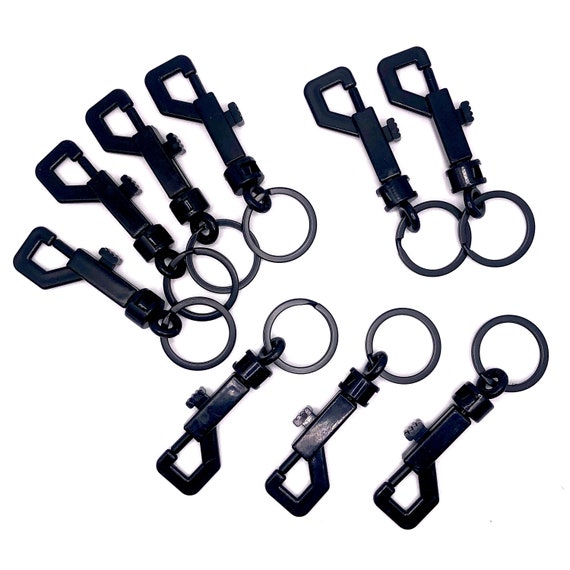 PeavyTailorUS Peavytailor 9 Pcs Swivel Snap Bolt Keychain Clips Keychain Hooks Spring Clasps with Hook for Key Chains, Tags and Lanyards (with Key Rings)