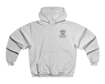 Surf Wave Logo Kapuzenpullover | Sweatshirt mit Kapuze und blauem Kamm