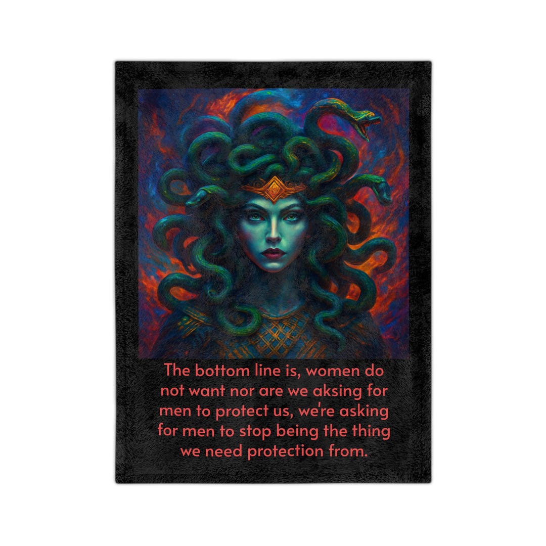 Medusa Message, Velveteen Microfiber Blanket - Etsy