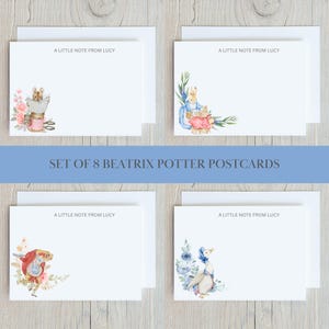 Beatrix Potter Postkarten, 8 Stück Postkarten, Peter Rabbit Postkarten, Beatrix Potter Briefpapier, Beatrix Potter Drucke, Dankeschön-Karten