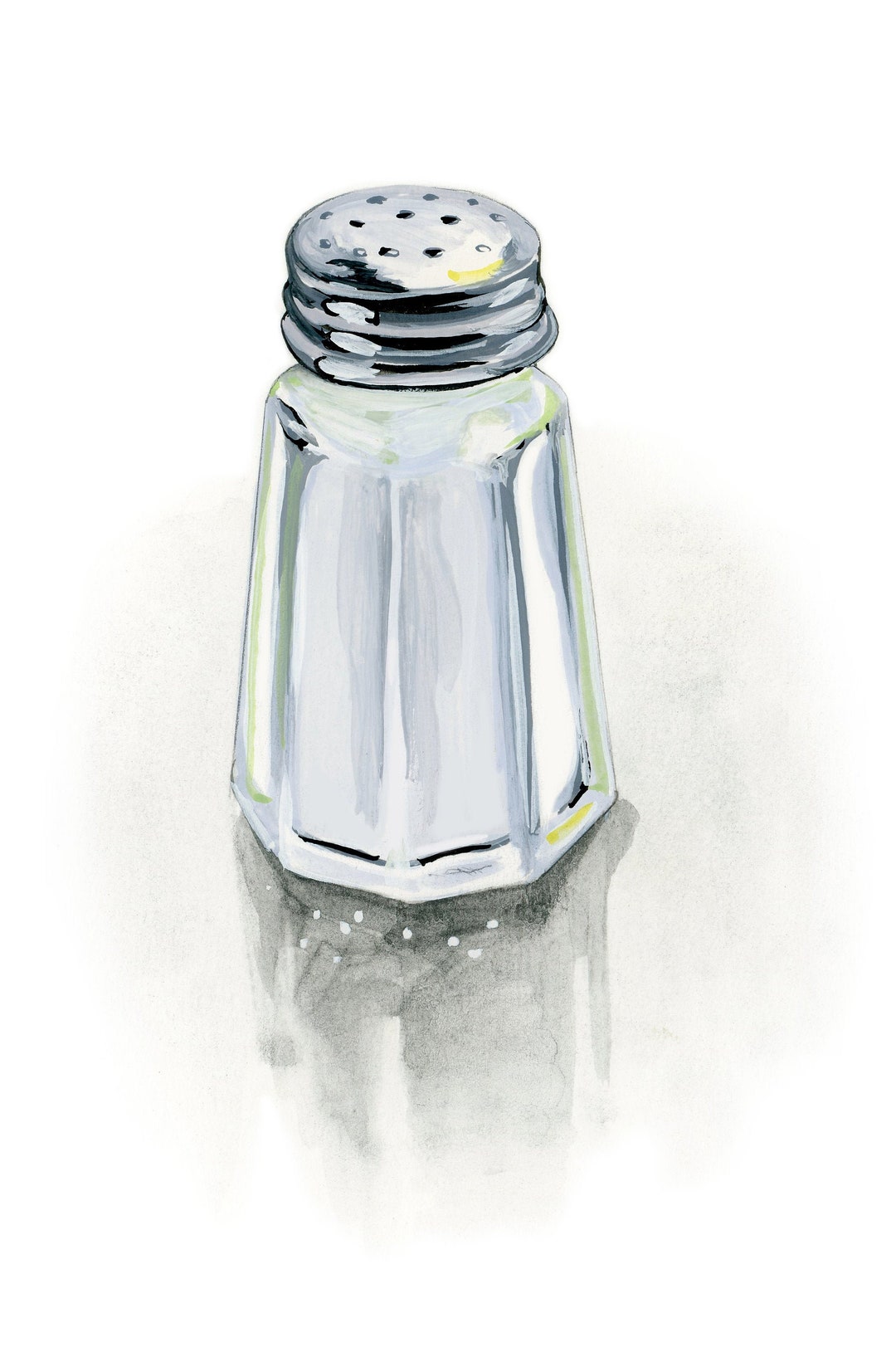 Salt Shaker, Limited Edition Archival Print of Original Gouache Painting 