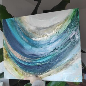 抽象アクリルインク構造ペーストボヘミアン絵画キャンバス