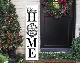 Welcome Porch Sign | Family Name Porch Sign | Housewarming Gift | Personalized Front Porch Sign | Front Porch Decor | Front Porch Leaner