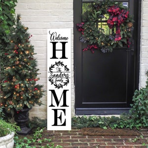 Willkommensschild | Familienname Veranda Schild | Einweihungsparty Geschenk | Personalisierte Veranda Schild | Veranda Dekor | Veranda Mager