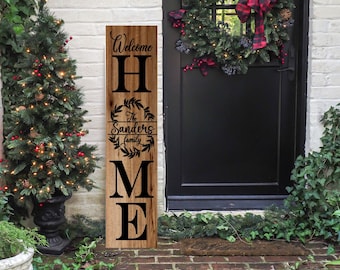 Welcome Porch Sign | Family Name Porch Sign | Housewarming Gift | Personalized Front Porch Sign | Front Porch Decor | Front Porch Leaner
