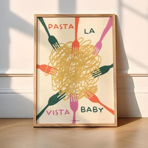 Pasta La Visvise Baby Wand Kunst | Spaghetti Kitchen Poster Print