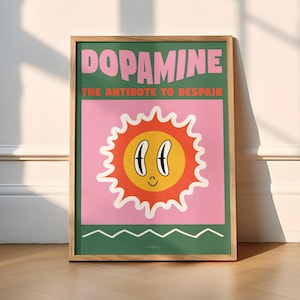 DOPAMINE Abstract Wall Art Print | Dopamine Decor Poster Print
