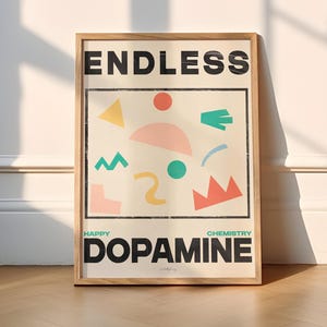 Endless Dopamine Shape Abstract Wall Art Print | Dopamine Decor Poster Print