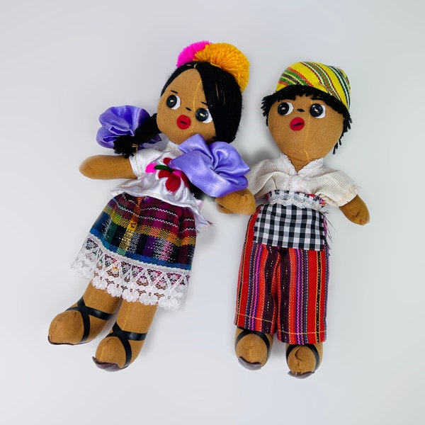 Handmade Guatemalan dolls, Unique friend birthday gift for girls. Home décor, kids décor unique indigenous Mayan rag dolls, Christmas gifts.