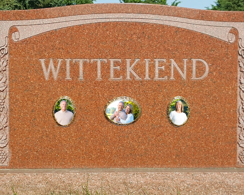 Oval Picture for Headstone With Bronze Frame Ceramic Etsy