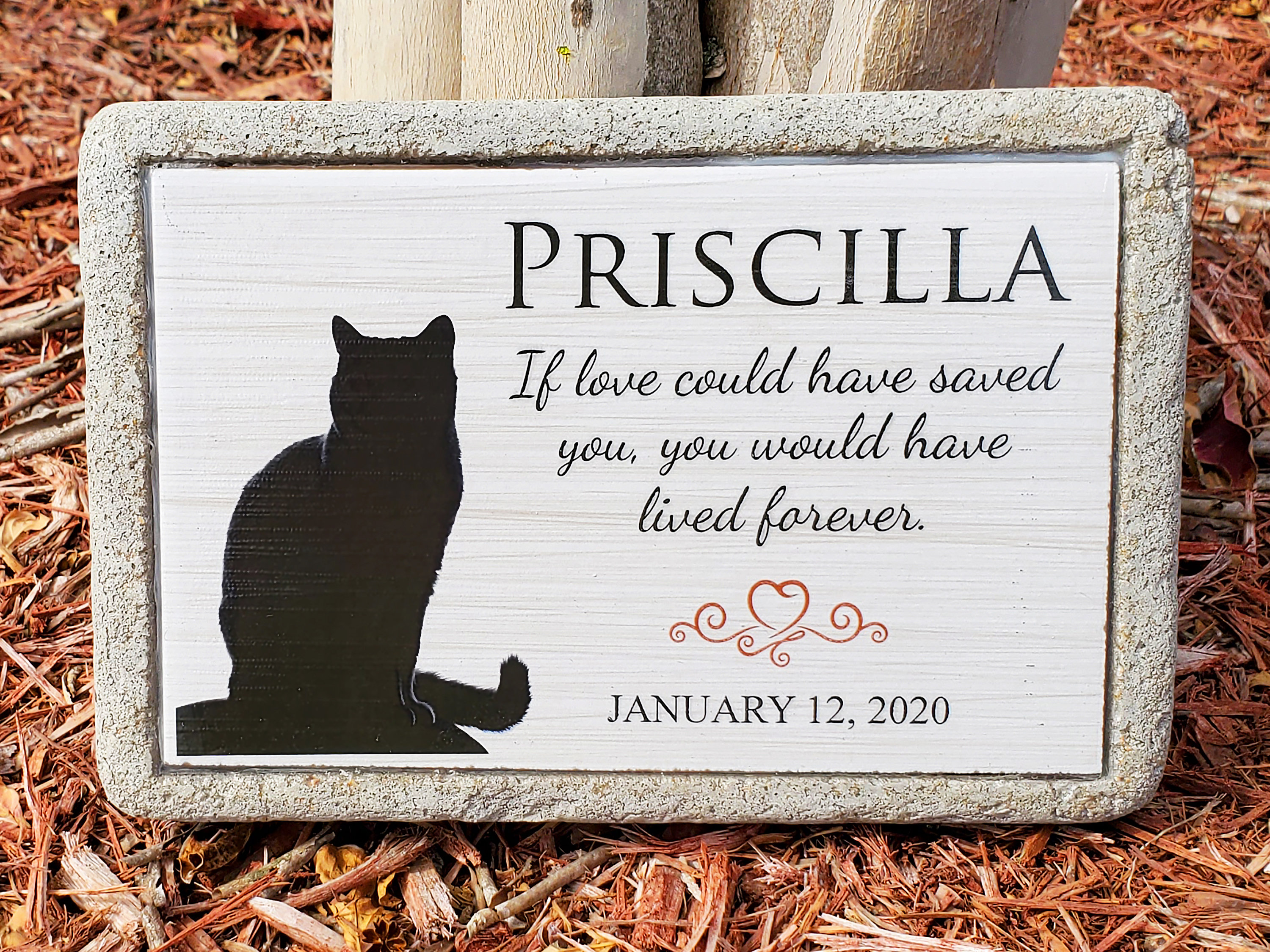 Personalized cat memorial garden stones cheap