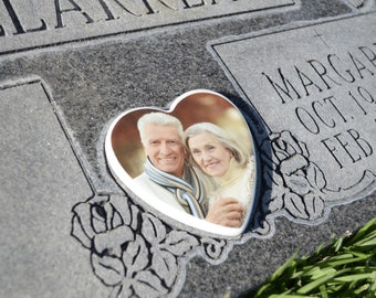 Heart Pictures for Headstones | Ceramic Headstone Photos | Porcelain Memorial Photos | Cameo Headstone Picture | Ceramic Photo for Tombstone