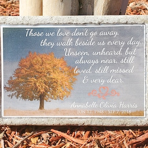 Memorial Stone. Personalized Memorial Gift. 6x9 Concrete Remembrance Gift. In Loving Memory Stone. Grief Gift. Sympathy Gift