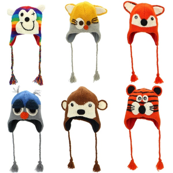 Knit Animal Hat Etsy