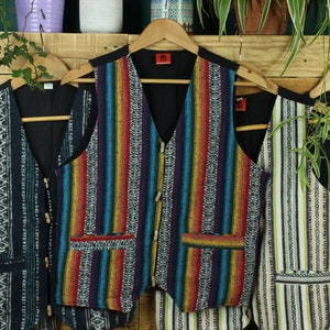 Waistcoat Vest Brushed Cotton Hippie Boho Suit Mens Ladies Unisex