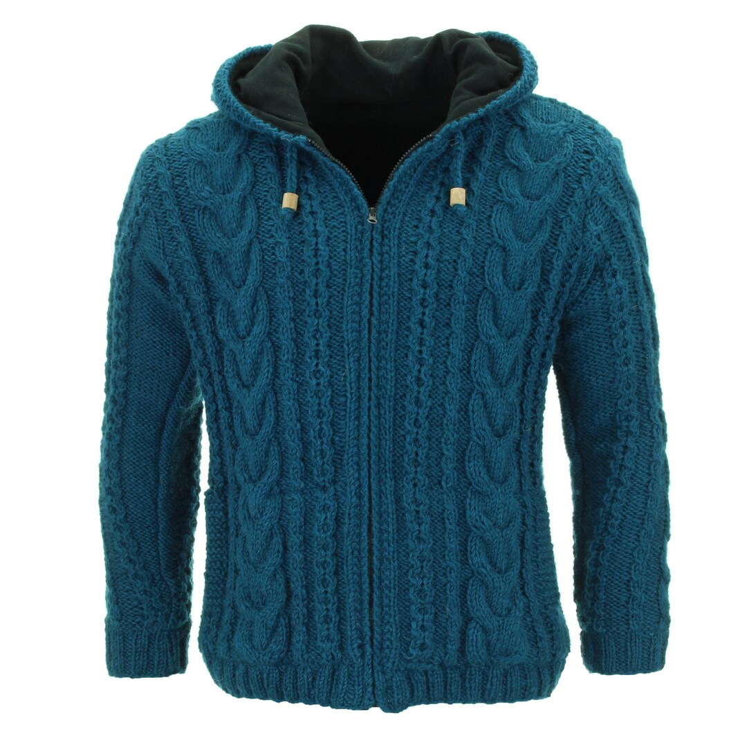 Warm As Wool Collared Cable Knit Jacket (Oatmeal)