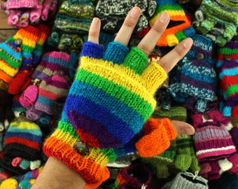 sherpa lined fingerless gloves