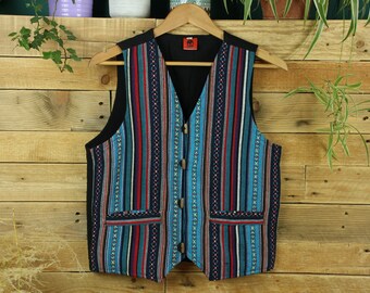Waistcoat PURPLE SKY Vest Cotton Canvas Hippie Boho Suit Mens Ladies Unisex