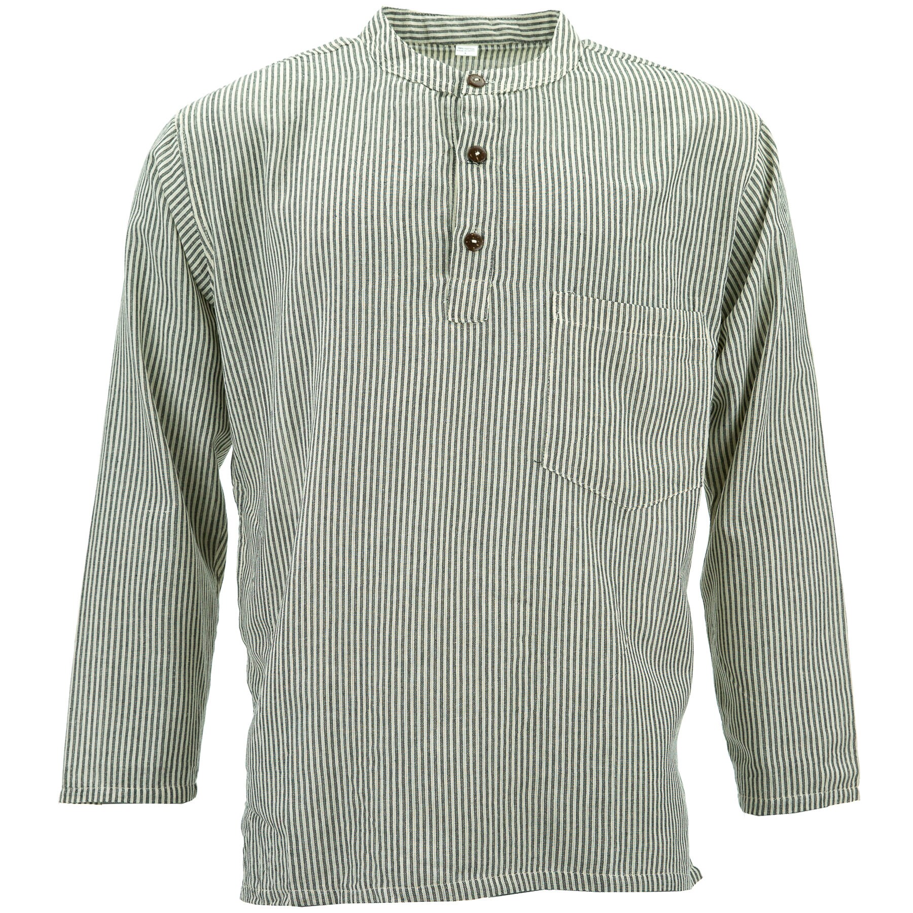 Cotton Grandad Collar Shirt Kurta Plain Men Collarless Long - Etsy UK