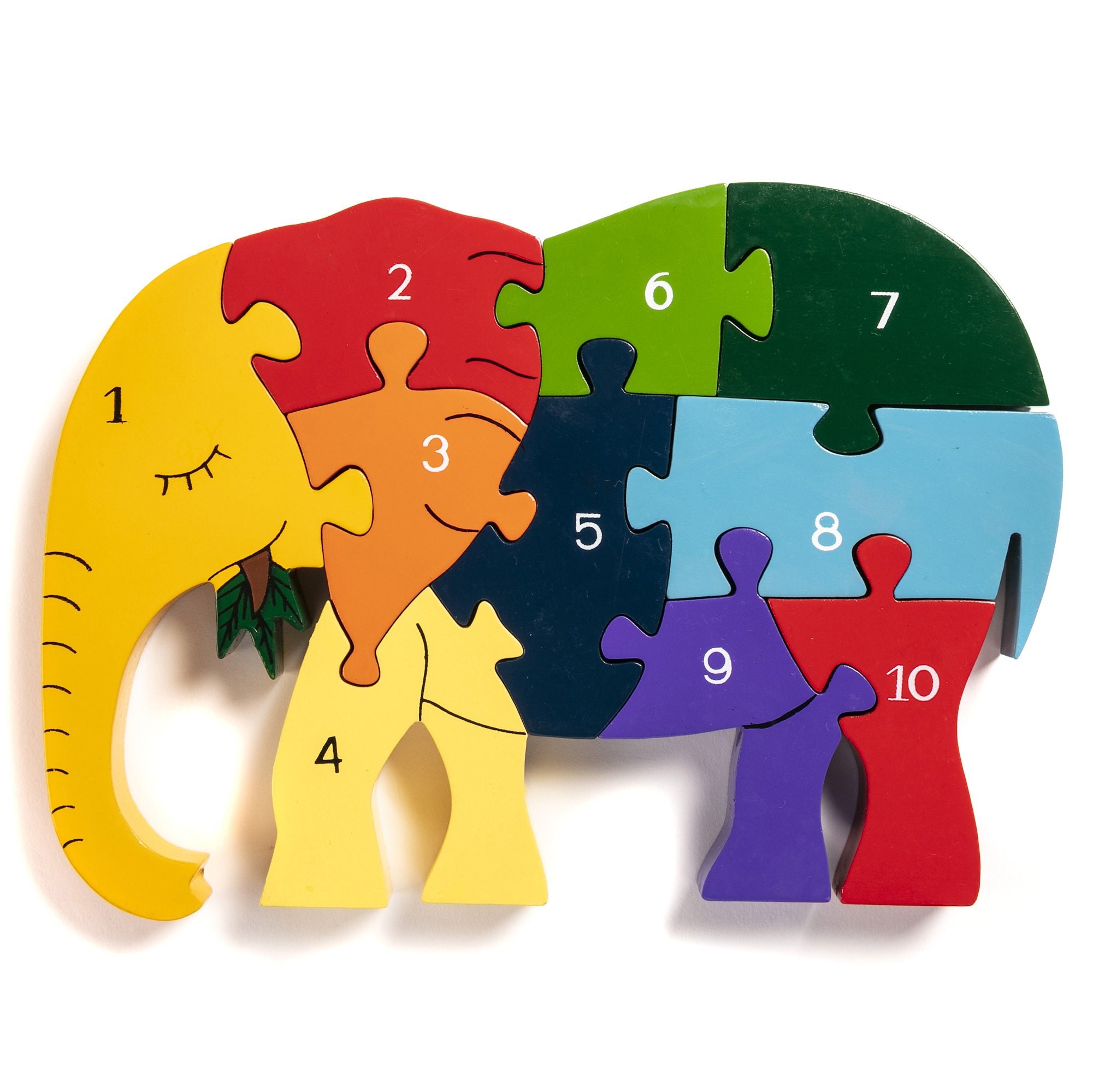 Alphabet Number Wooden Jigsaw Puzzle Handmade Children's - Etsy