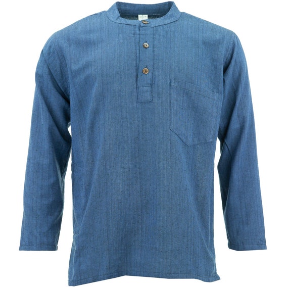 Green grandad collar shirt cheap