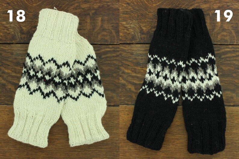 Pair of Handcrafted Leg Warmers Wool Knit Fleece Lined Hippie Handmade Slouch Boot Socks Dance Woolly Warm image 8