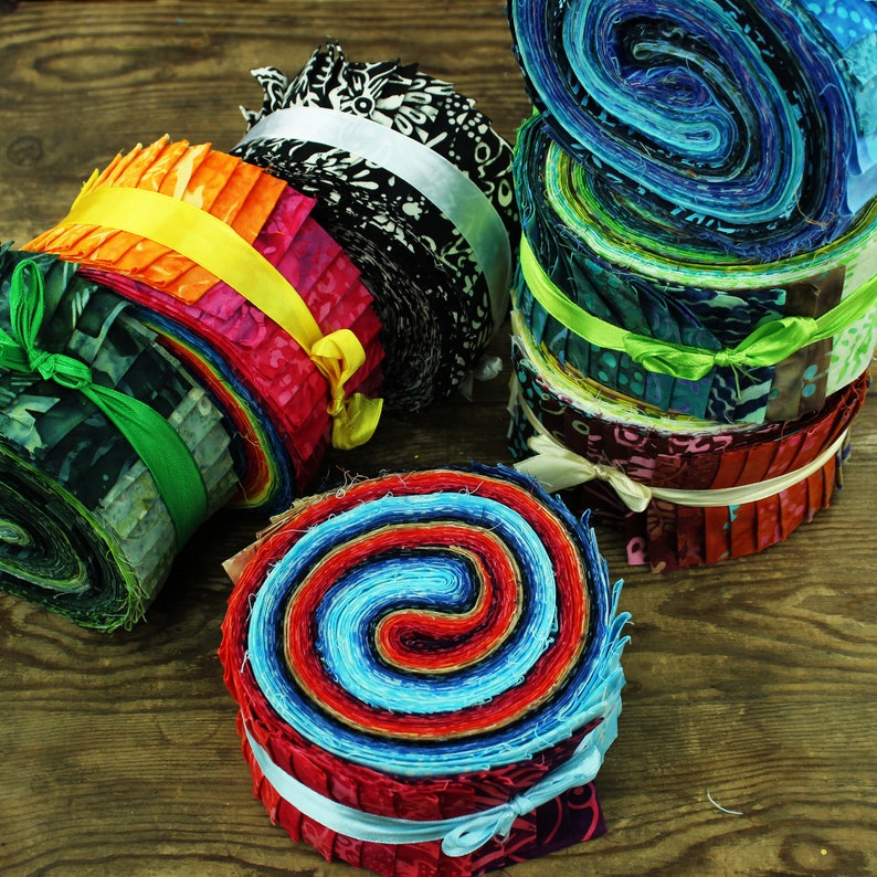 Jelly Roll Fabric Bundle Cotton Strips Pre Cut Quilting Etsy