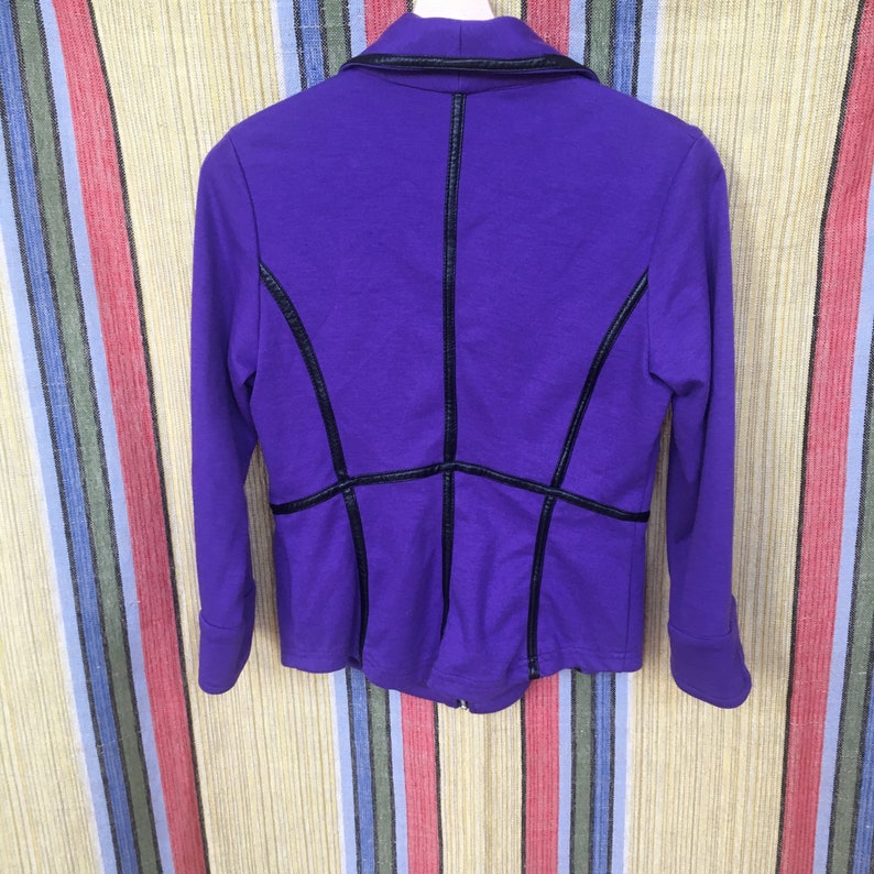 France Black purple Blazer Jacket leather 90s premium wear Men shirt retro top vintage tshirt Women t-shirt 90s Size Women S vtg