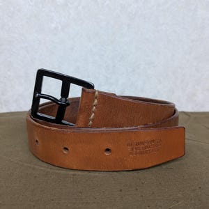 Vintage 100cm Swiss Army soldiers  Leather Belts, Brown Leather Belt, Vintage 1986