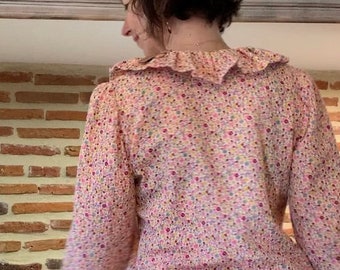 Organic cotton double gauze blouse