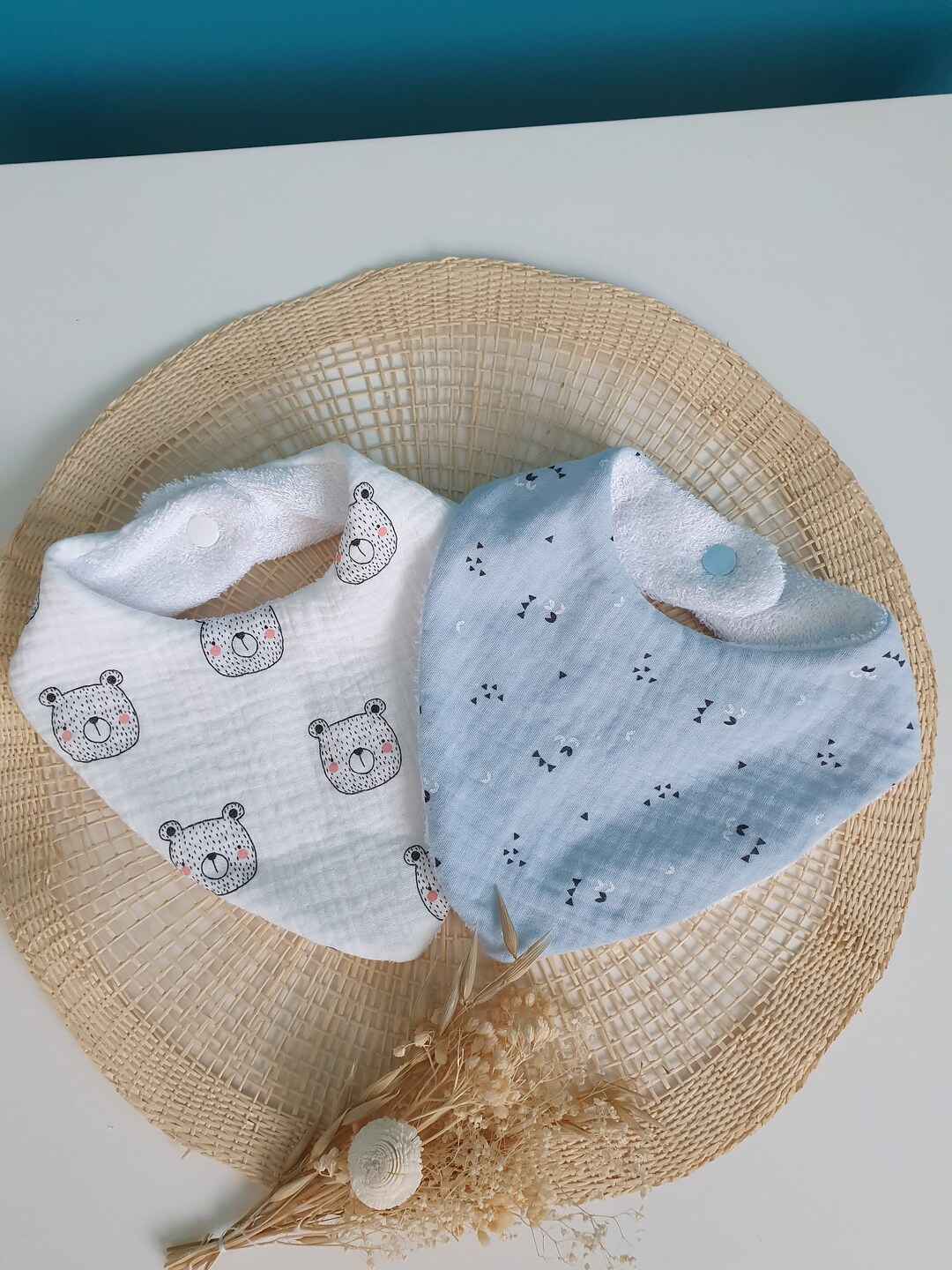 Double Gauze Bandana Bib Etsy UK