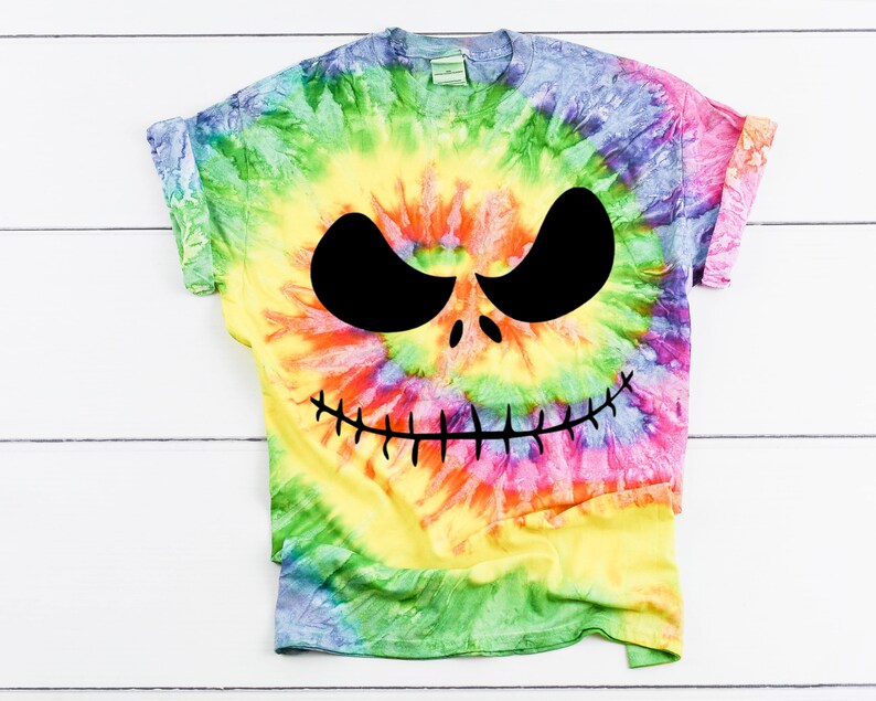 Disney Halloween Jack Skellington Tie Dye Shirt Nightmare Before Christmas Tie Dye T-Shirt Disney NBC Tie Dye ShirtJack Skellington Shirt