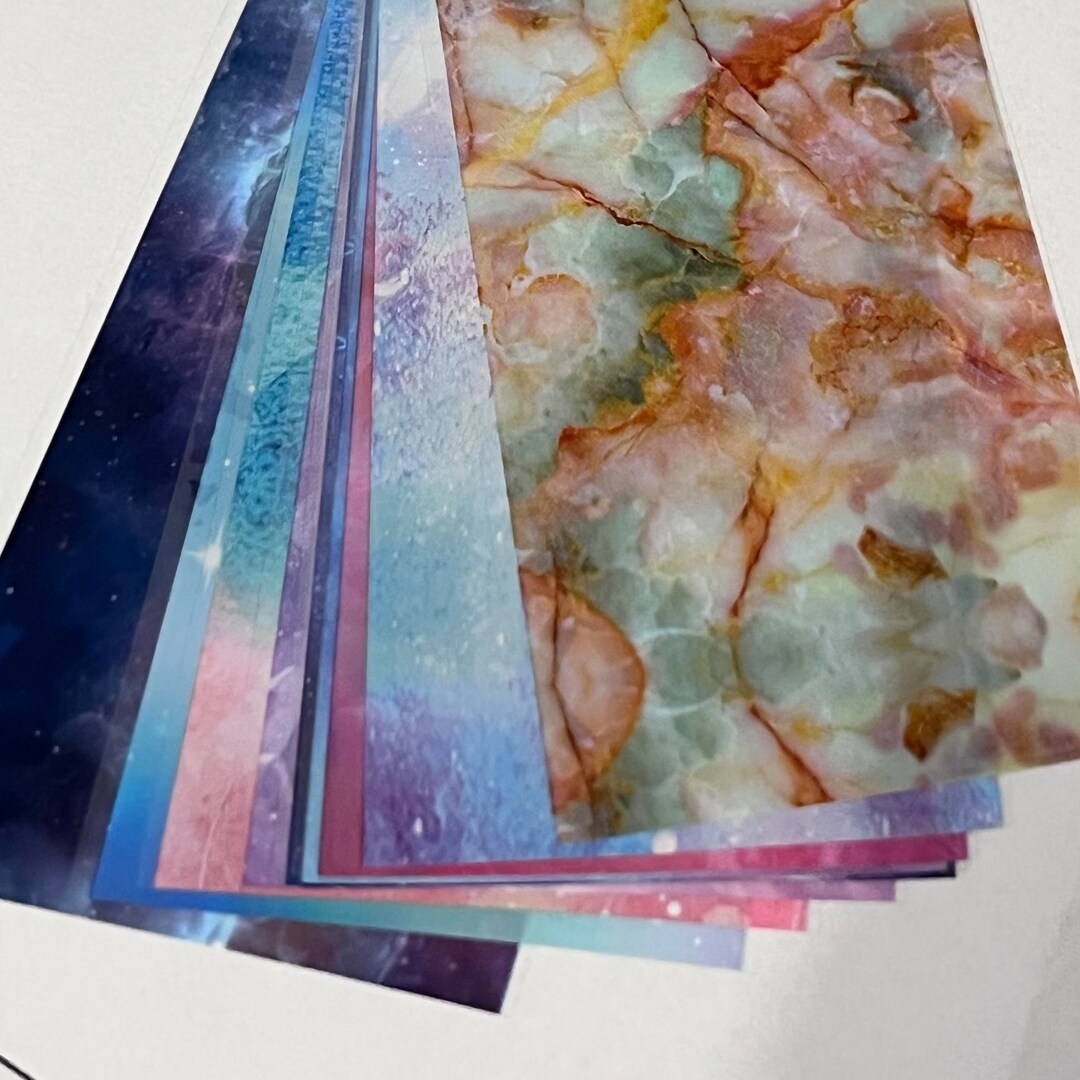Nail Art Foils Marble Foils 9 Sheet Set Etsy