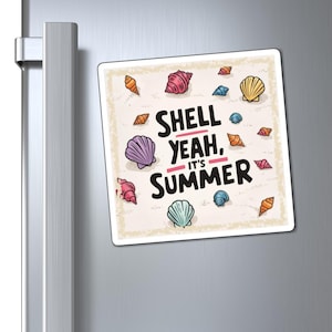 Sommermuscheln Magnet, Süßer Sommer Dekor, Strand Thema, Nautisches Geschenk, Kühlschrank Magnet, Küsten Küchen Accessoire