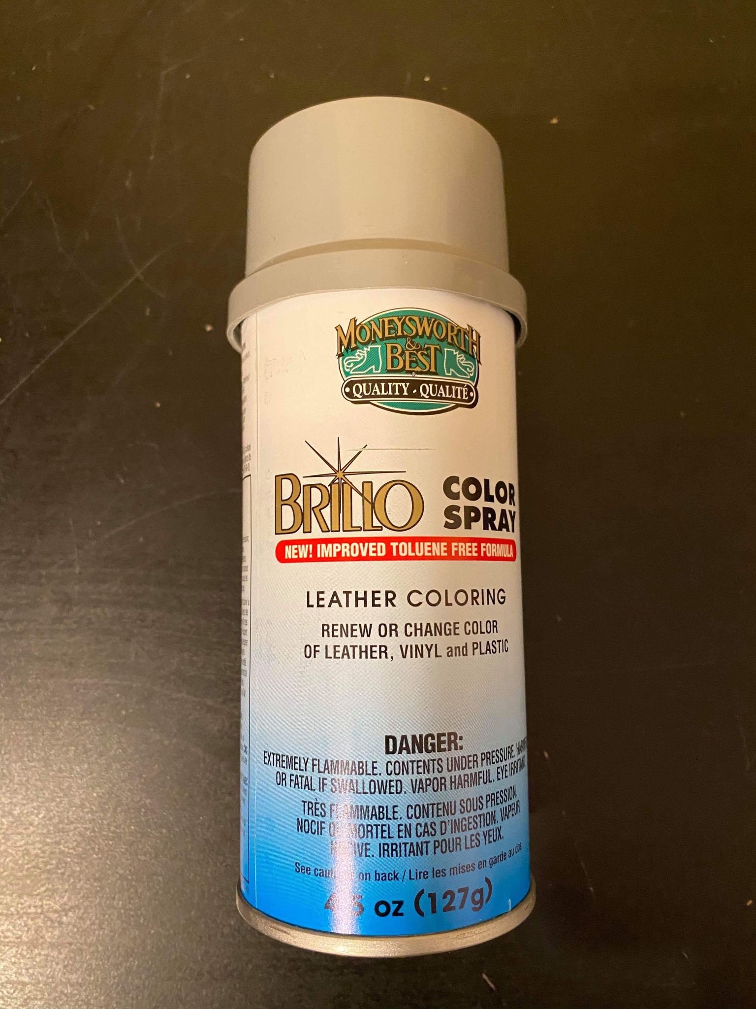 Brillo LEATHER COLOR SPRAY PAINT DYE - Colors & Protects - Leather Vinyl  Plastic