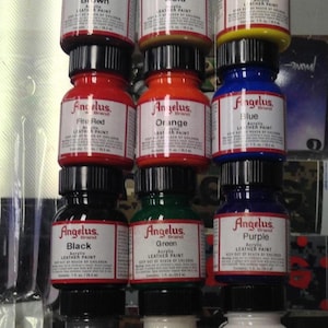 Angelus Acrylic Leather Paint 12 Set Starter Kit 1 FL OZ