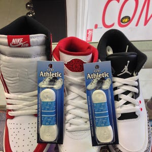 Sole Choice Flat Athletic Shoe Laces White/Black for Jordan