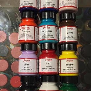 Angelus Acrylic Leather Paint 12 Set Starter Kit Europe 1 FL OZ