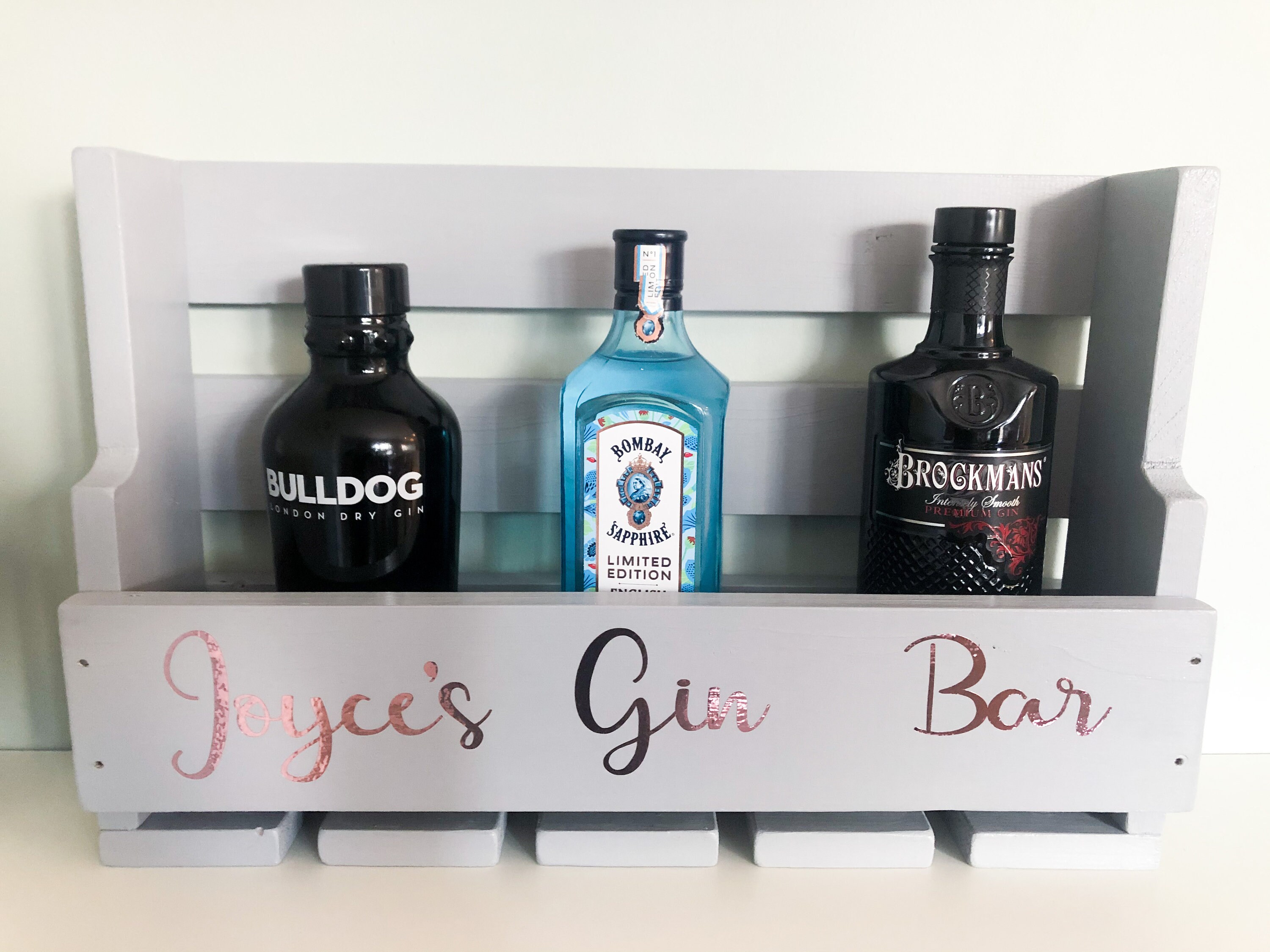 Grey Home Bar Gin Rack Wine & Gin Glass Holder Drinks Rack Etsy UK