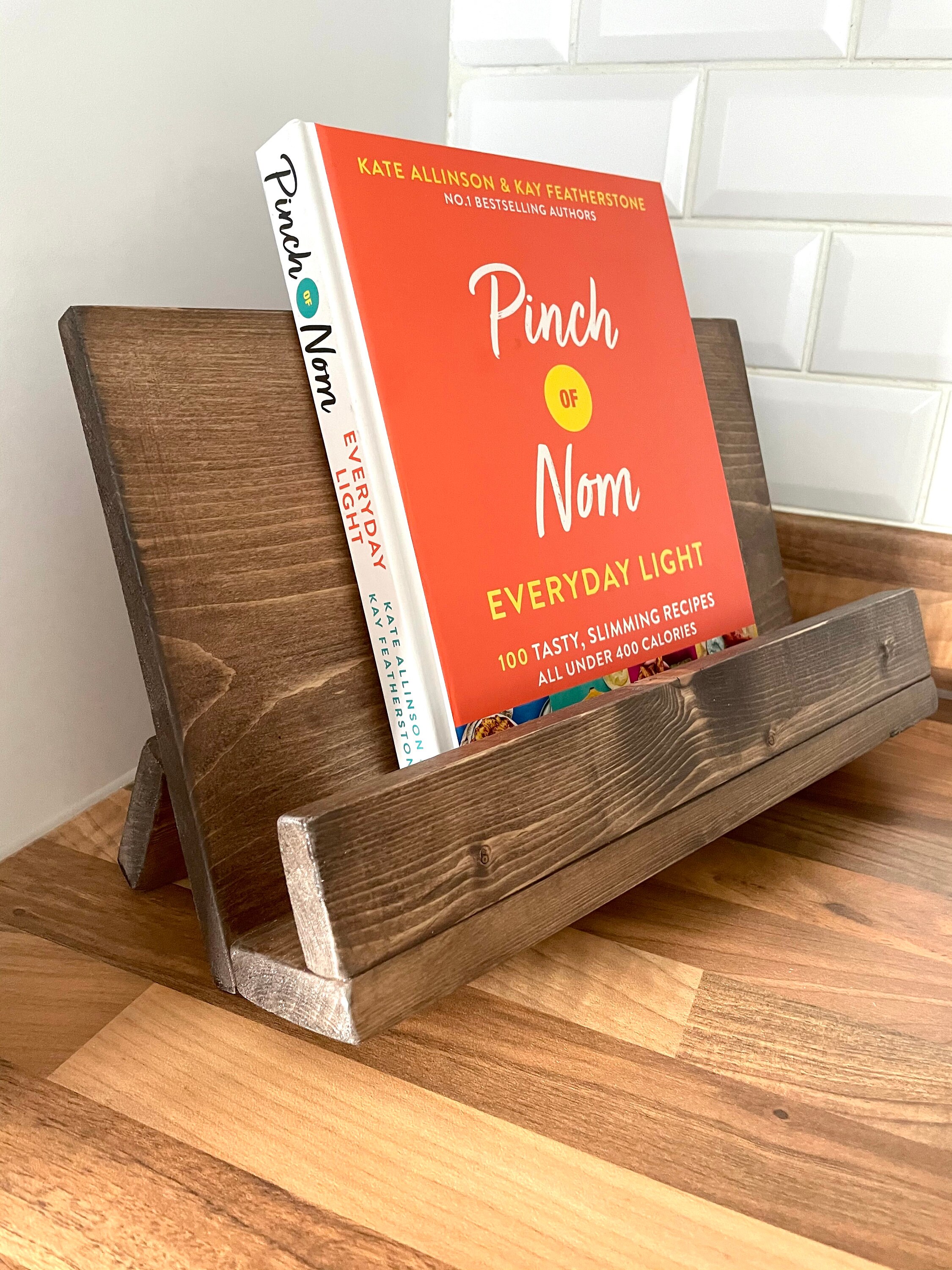 Rustic Wooden Recipe Cookbook Stand iPad/Tablet Holder Etsy