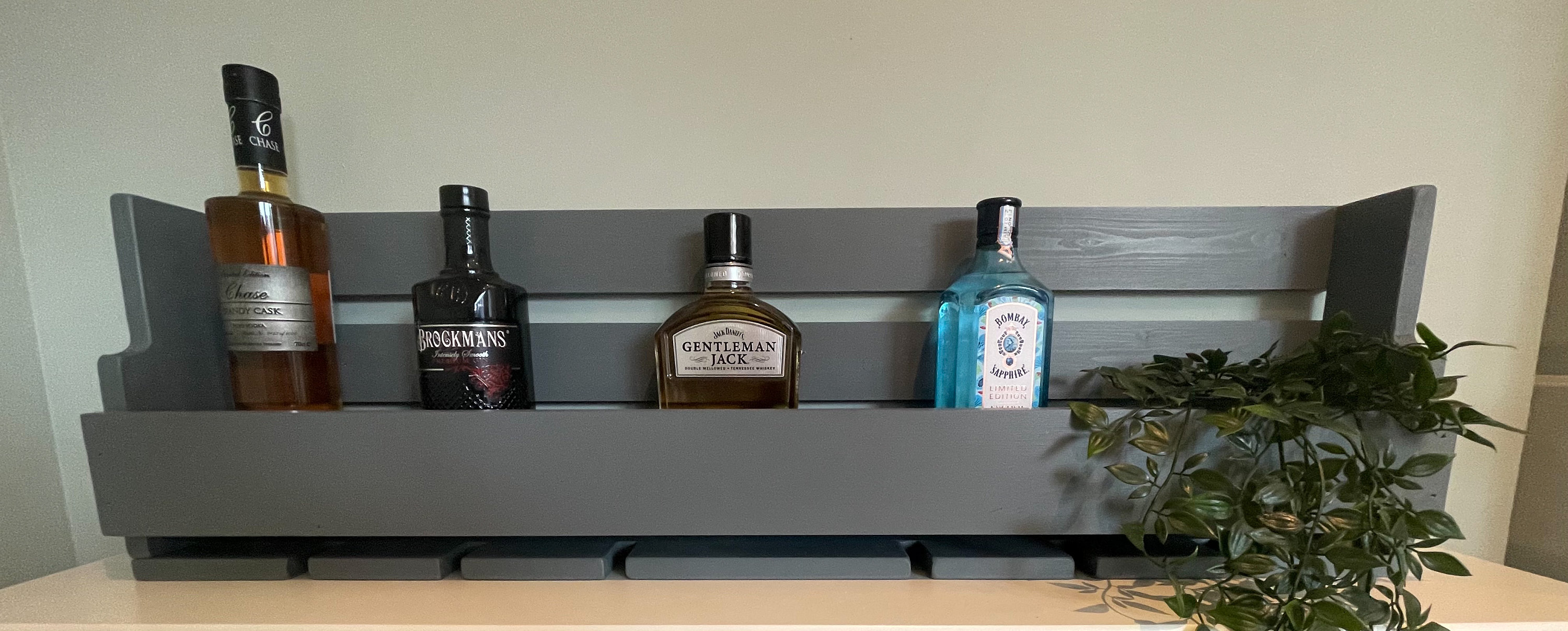 Dark Grey Home Bar Gin Rack Wine &Gin Glass Holder Drinks Etsy