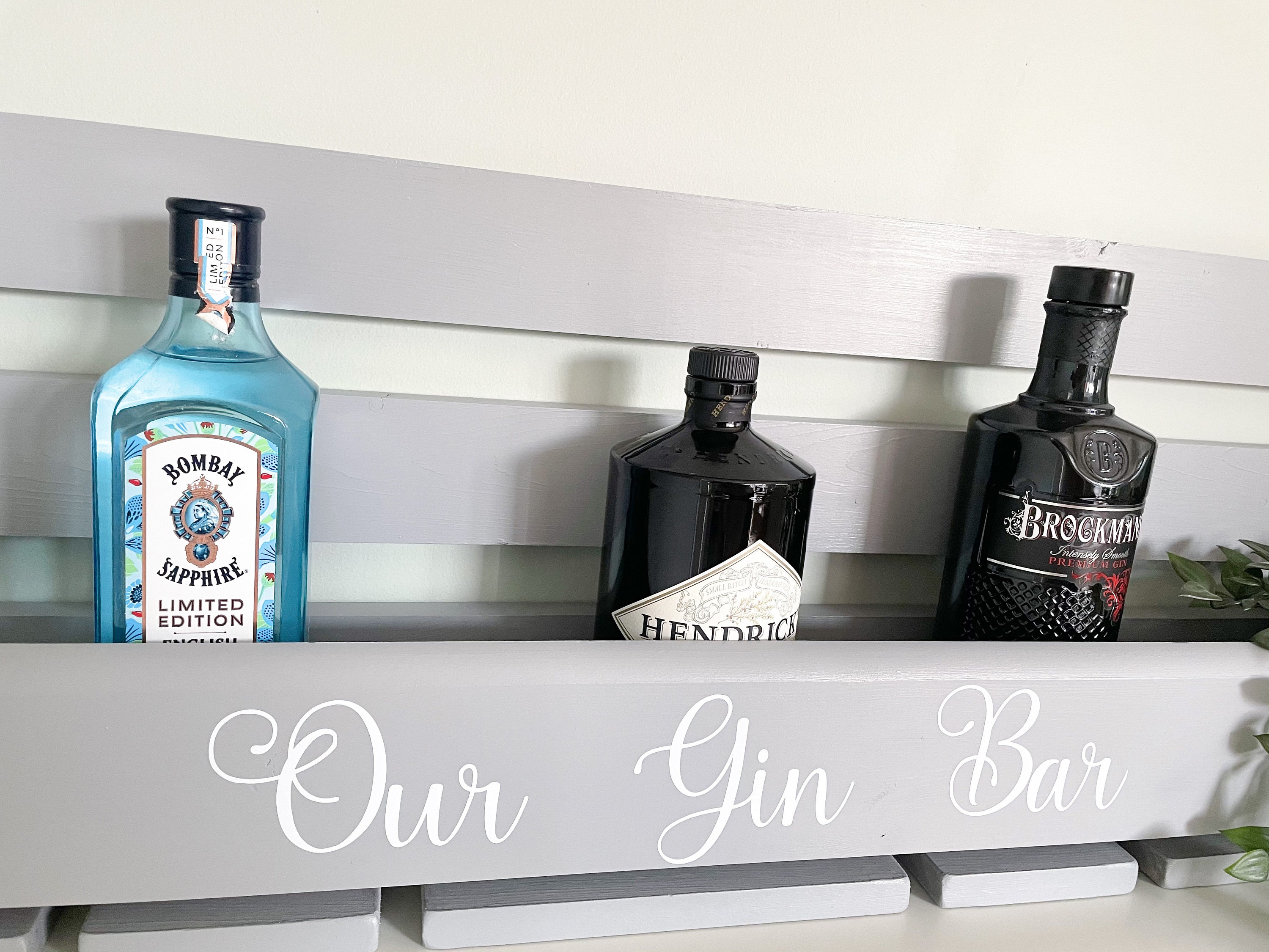 Grey Gin Bar Home Bar Wine & Gin Glass Holder Drinks Rack Etsy
