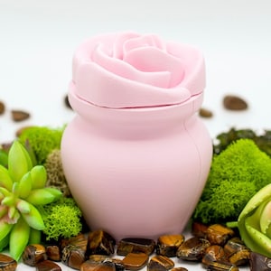 Blush Pink Rose Human Urn / For Burial / Biodegradable / Urn for Human Ashes / Small Size / Keepsake Urn / Eco Friendly