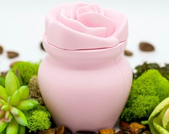 Blush Pink Rose Human Urn / For Burial / Biodegradable / Urn for Human Ashes / Small Size / Keepsake Urn / Eco Friendly