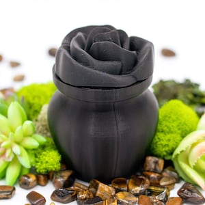 Black Rose Human Urn / Urn for Human Ashes / Companion Urn / Keepsake Urn / Urns for Burial