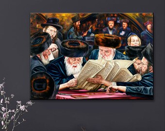 PURIM/Megila/Judaism/Jewish Holidays/Judaica Wall Art/Realism Art /Jewish Art/Canvas Prints/ Israel Artist/Natan Cooper