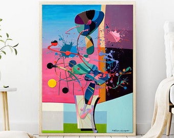 Flowers colorfull Unique Art/Original Oil Painting/Colorful Painting/Contemporary art/Abstract Art/Inspirational Art/Natan cooper/Israel