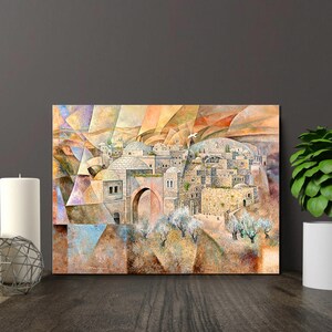 Jerusalem/judaica Wall Art/jewish Modern Art/contemporary Art/small